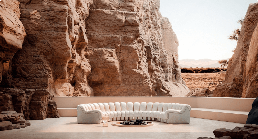 3D Outdoor shaped sofa model download